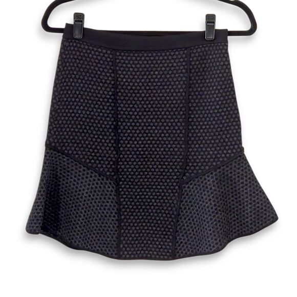 Sandro Jacquared Dot Fit & Flare Mini Skirt - Size S - Stylish Women's Fashion - Picture 1 of 6